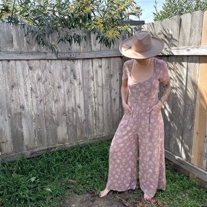 Pink Floral Jumpsuit